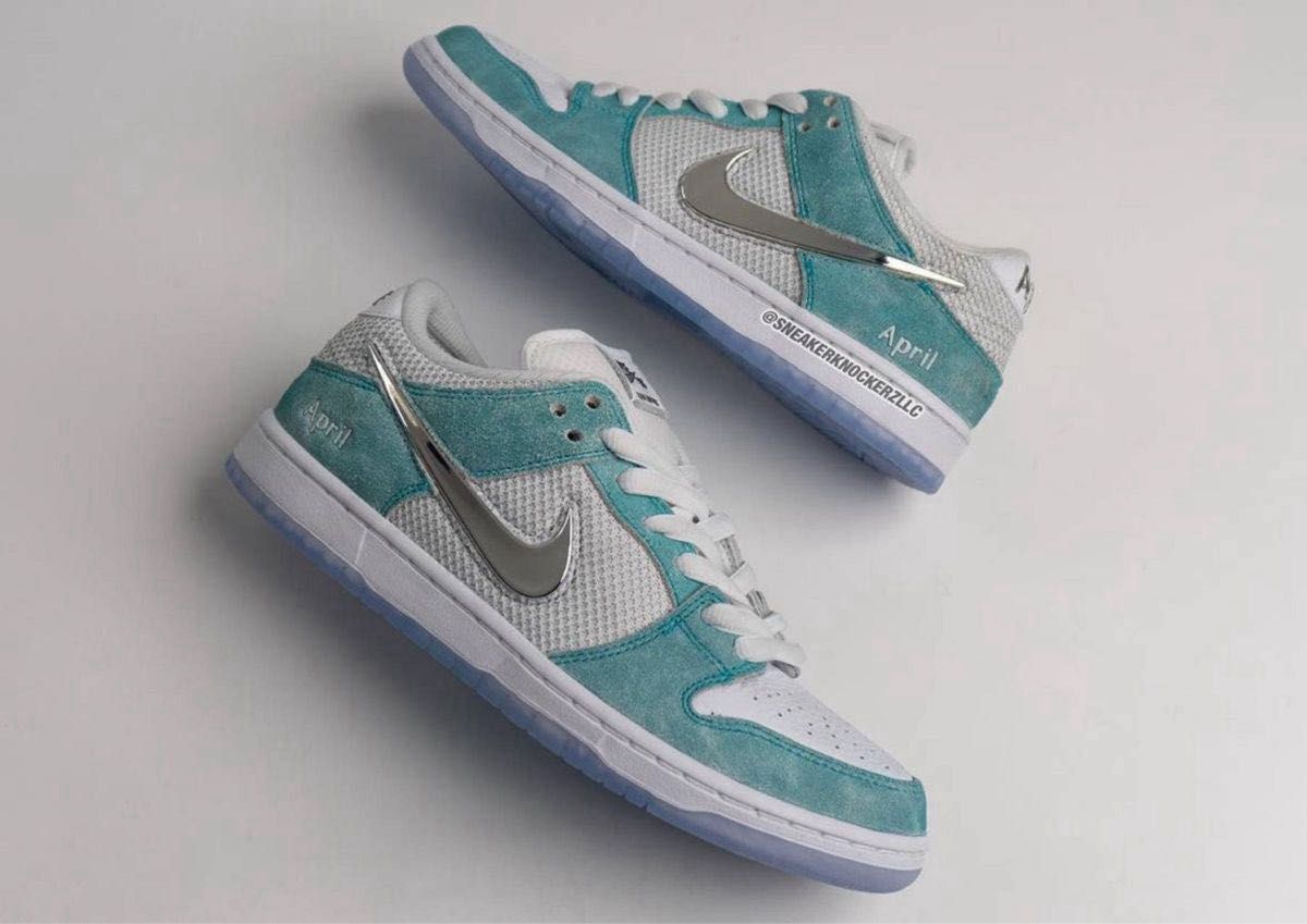 APRIL SKATEBOARDS × Nike SB Dunk Low Pro QS White and Multi APRIL SKATEBOARDS × Nike SB Dunk Low Pro QS White and Multi