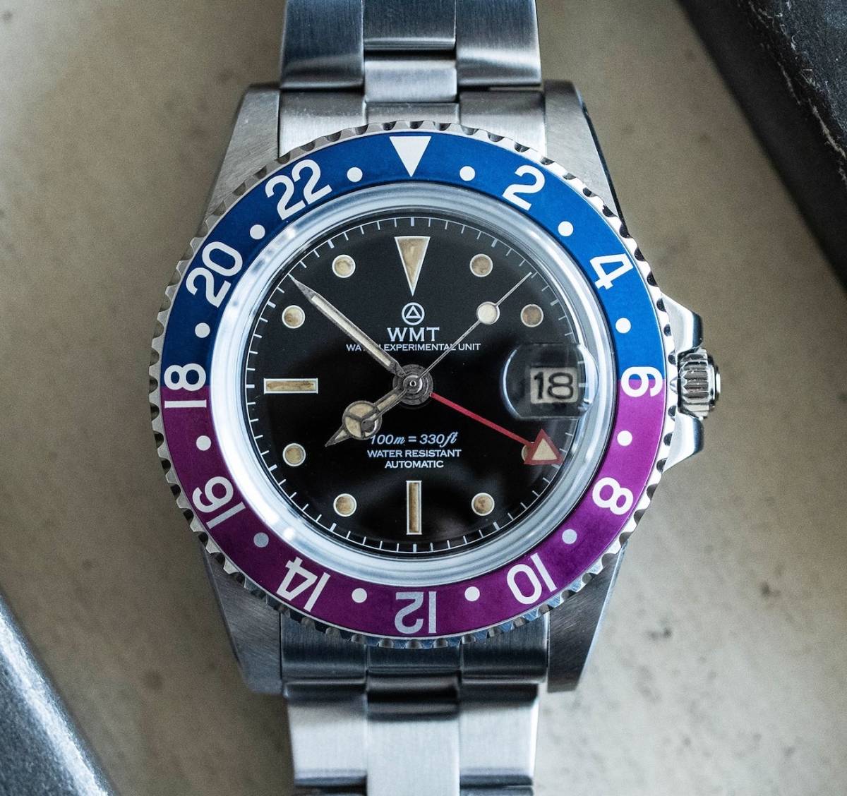 unused goods WMT WATCH Sanford MKII Interchangeable Bezel GMT