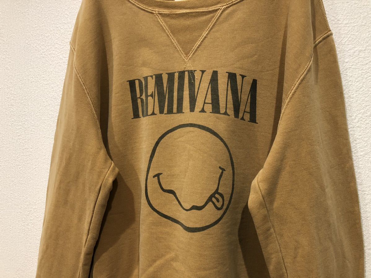 REMI RELIEF REMIVANA プリントスウェットトレーナー レミレリーフ nirvana カートコバーン 日本製_画像2