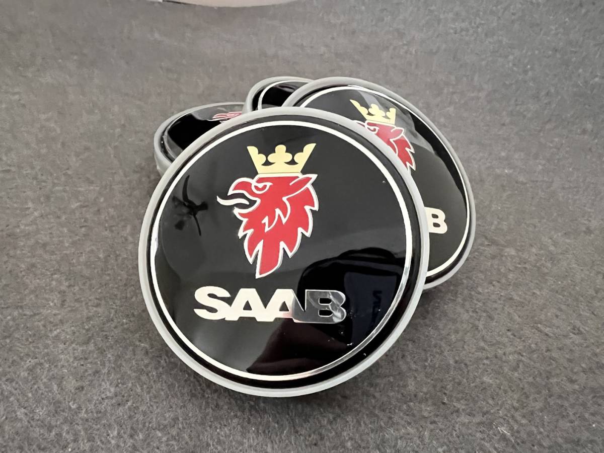 SAAB ホイールキャップ ホイール ハブキャップ センター キャップ保護 防塵 4個セット 外径63mm 86番_画像4