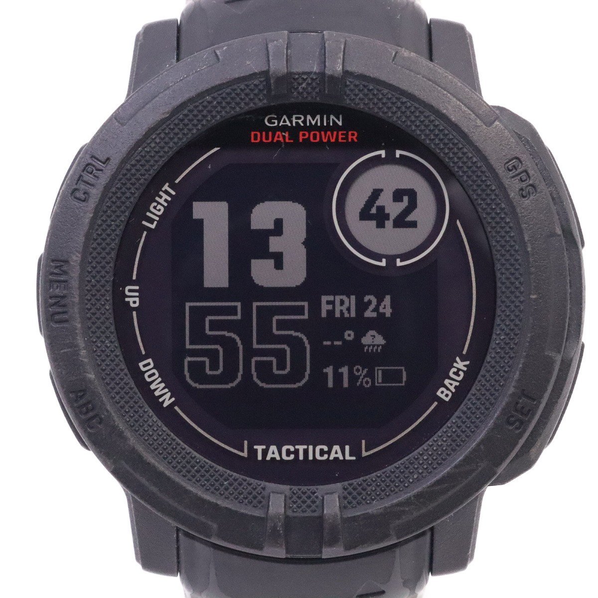 GARMIN ガーミン INSTINCT 2 DUAL POWER TACTICAL EDITION タフネスGPSウォッチ メンズ 腕時計 ブラック【いおき質店】_画像1