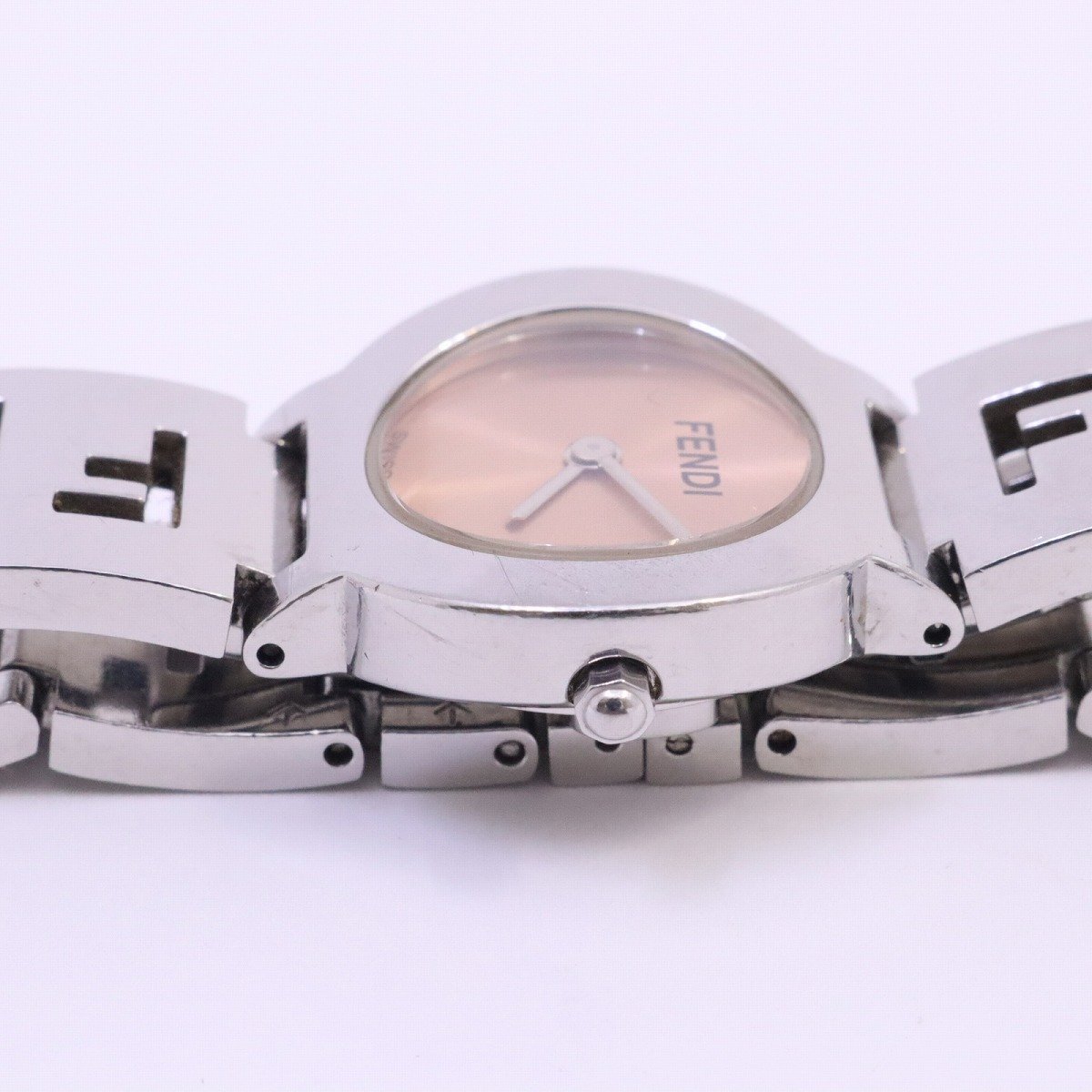  Fendi 3050L пятно Swatch кварц женские наручные часы розовый циферблат оригинальный SS ремень [... ломбард ]