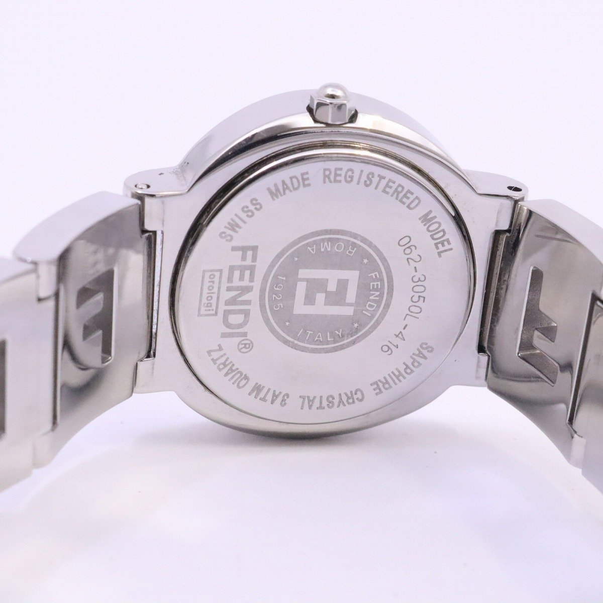  Fendi 3050L blur Swatch quartz lady's wristwatch 1P stone entering pink face original SS belt [... pawnshop ]