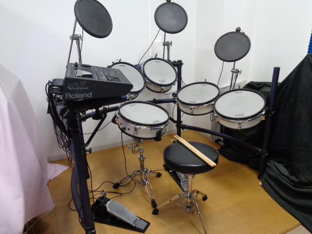 ★Roland　ローランド　電子ドラム　TD-10　V-Drums　SYSTEM UP GRADEセット 電池交換済み　付属品付　動作品★_画像2