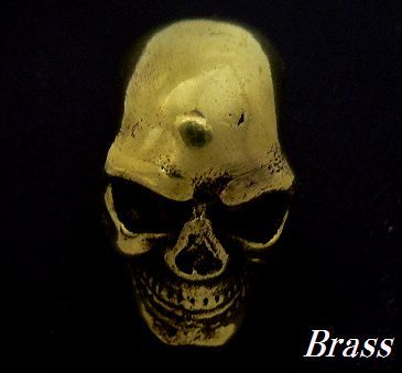 真鍮製 スカル ドクロ髑髏ヘッド ブラス コンチョ/Brassコンチョ多数有り_画像1