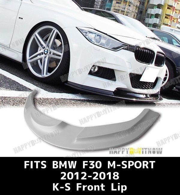 BMW 3 series F30 F31 M sport front lip spoiler not yet paint .FRP foundation primer surfacer settled 2012-2019 KS type FL-50803