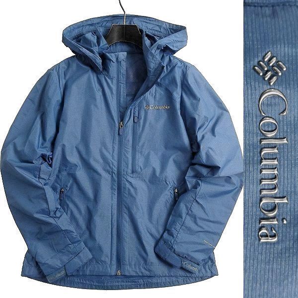 ■Columbia コロンビア 定3.5万 高耐久リップストップナイロン混 フーデッド ジャケット ブルゾン ウェア YLC009 403 95/M▲032▼bus153co_画像1