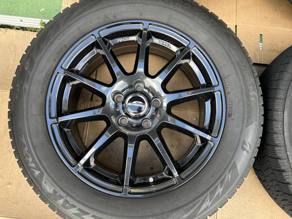 A-TECH シュナイダー LIGHT MODEL 17インチ 7J +38 114.3 5穴/BSブリザックVRX2 225/60R17 2019年製 4本セット #314-4_画像3