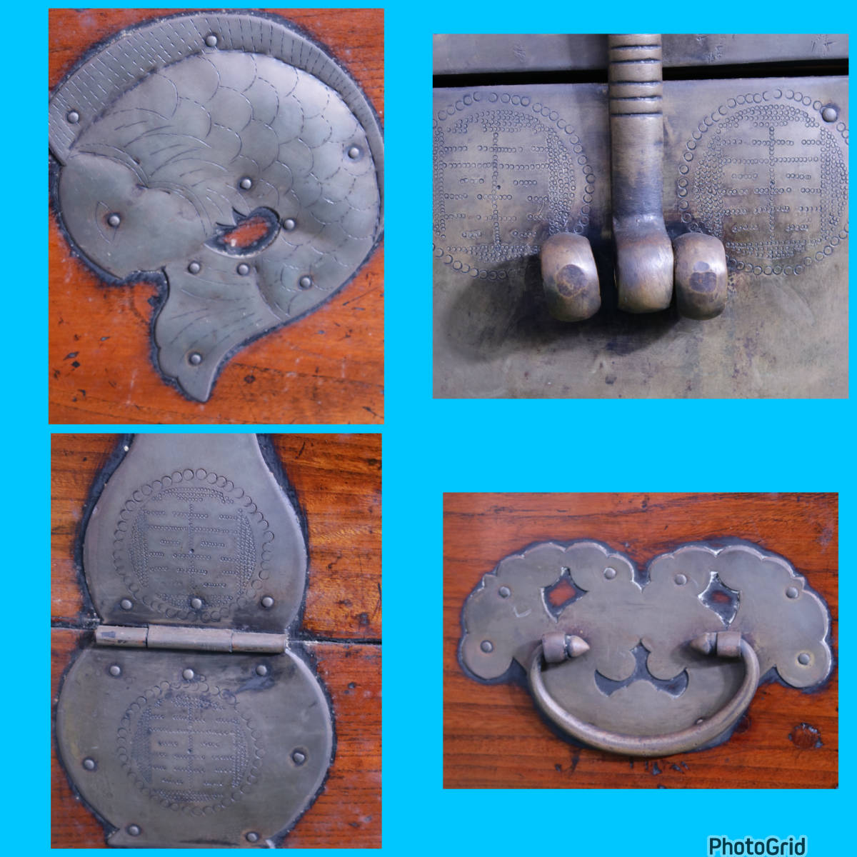 a//A6393 Joseon Dynasty furniture antique era furniture metal fittings great number 