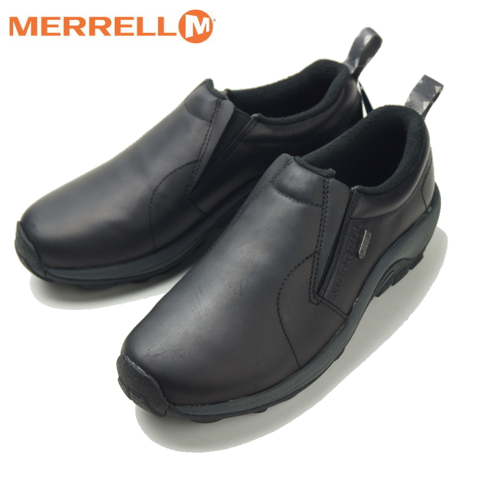 【新品・箱付】定価1.98万 メレル MERRELL《冬対策 防水・防滑》ジャングルモック レザー ウォータープルーフ アイス＋ 黒 28 スリッポン_画像10