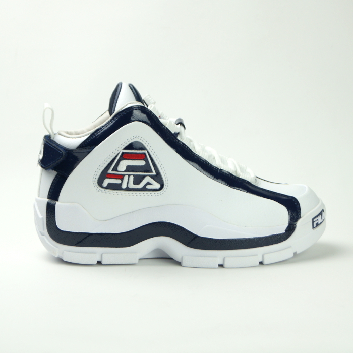 【新品・箱付】定価1.5万 FILA フィラ《名作 FILA GRANT HILL 2》グラントヒル Ⅱ レディース レザースニーカー 24.5cm 白×紺_画像3