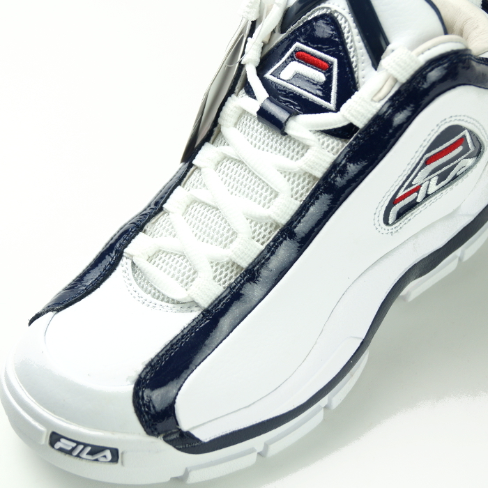 【新品・箱付】定価1.5万 FILA フィラ《名作 FILA GRANT HILL 2》グラントヒル Ⅱ レディース レザースニーカー 25cm 白×紺_画像4