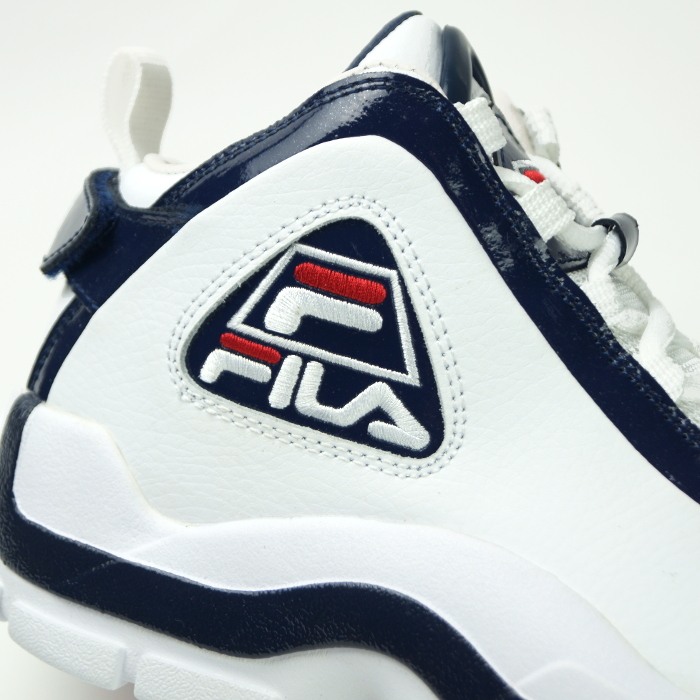 【新品・箱付】定価1.5万 FILA フィラ《名作 FILA GRANT HILL 2》グラントヒル Ⅱ レディース レザースニーカー 24.5cm 白×紺_画像5