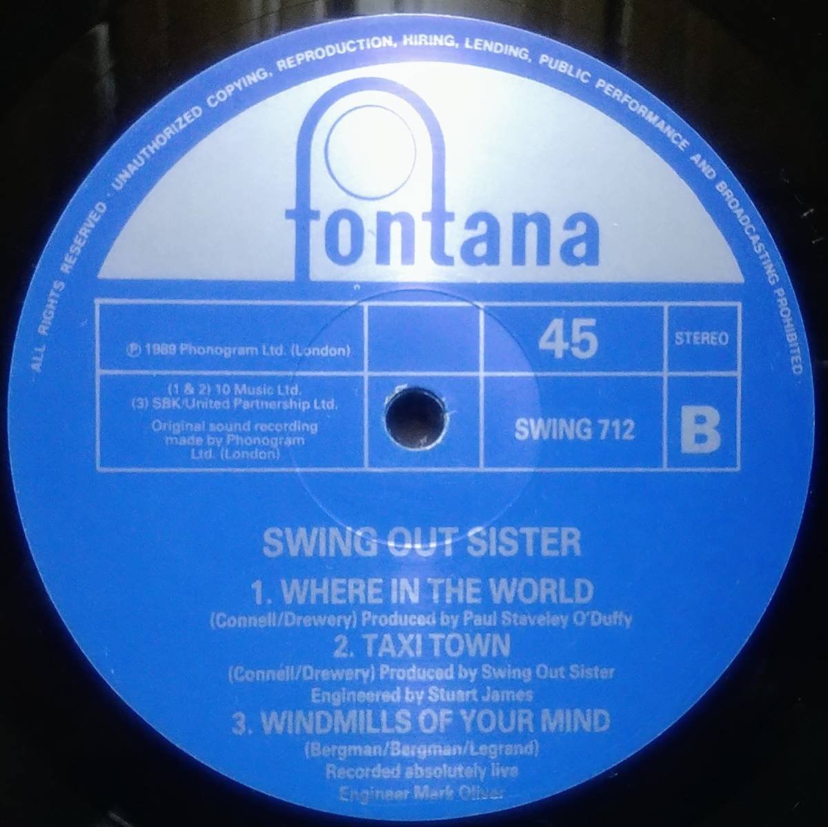 【12's R&B 洋Pop】Swing Out Sister「Where In The World?」オリジナル UK盤_Side2