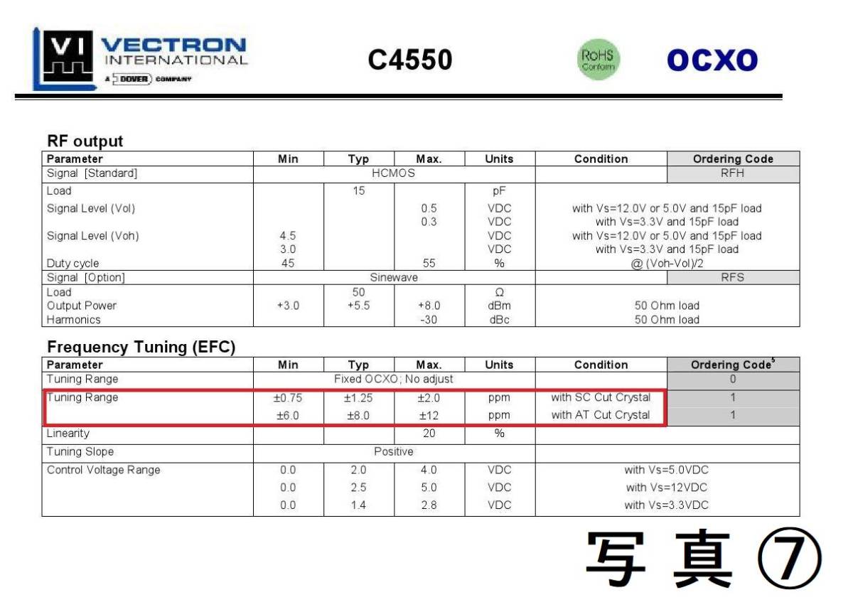 VECTRON C4550A1-0213 10MHz OCVCXO (恒温槽付電圧制御水晶発振器)　取り外し品・動作確認済み （ たぶんＳＣカット水晶 ）_画像7