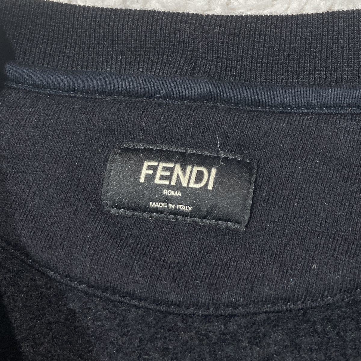 【極美品】FENDI フェンディ スウェット トレーナー エンブロイダリーロゴ_画像3