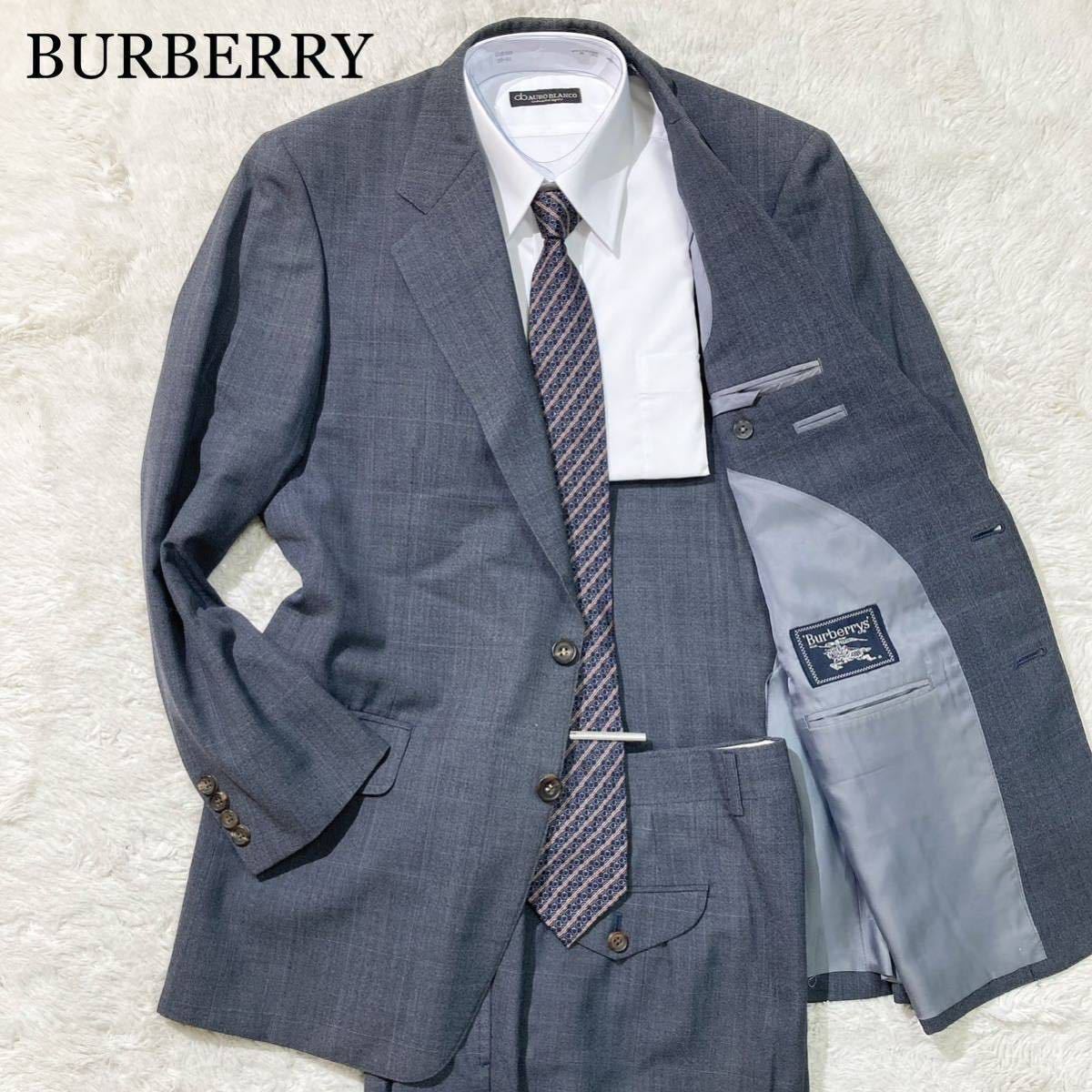 BURBERRY バーバリー ウール AB6 ( L相当) グレー スーツ 背抜き 2B セットアップ メンズ 最高級 ジャケット パンツ 紳士 ビジネス _画像1