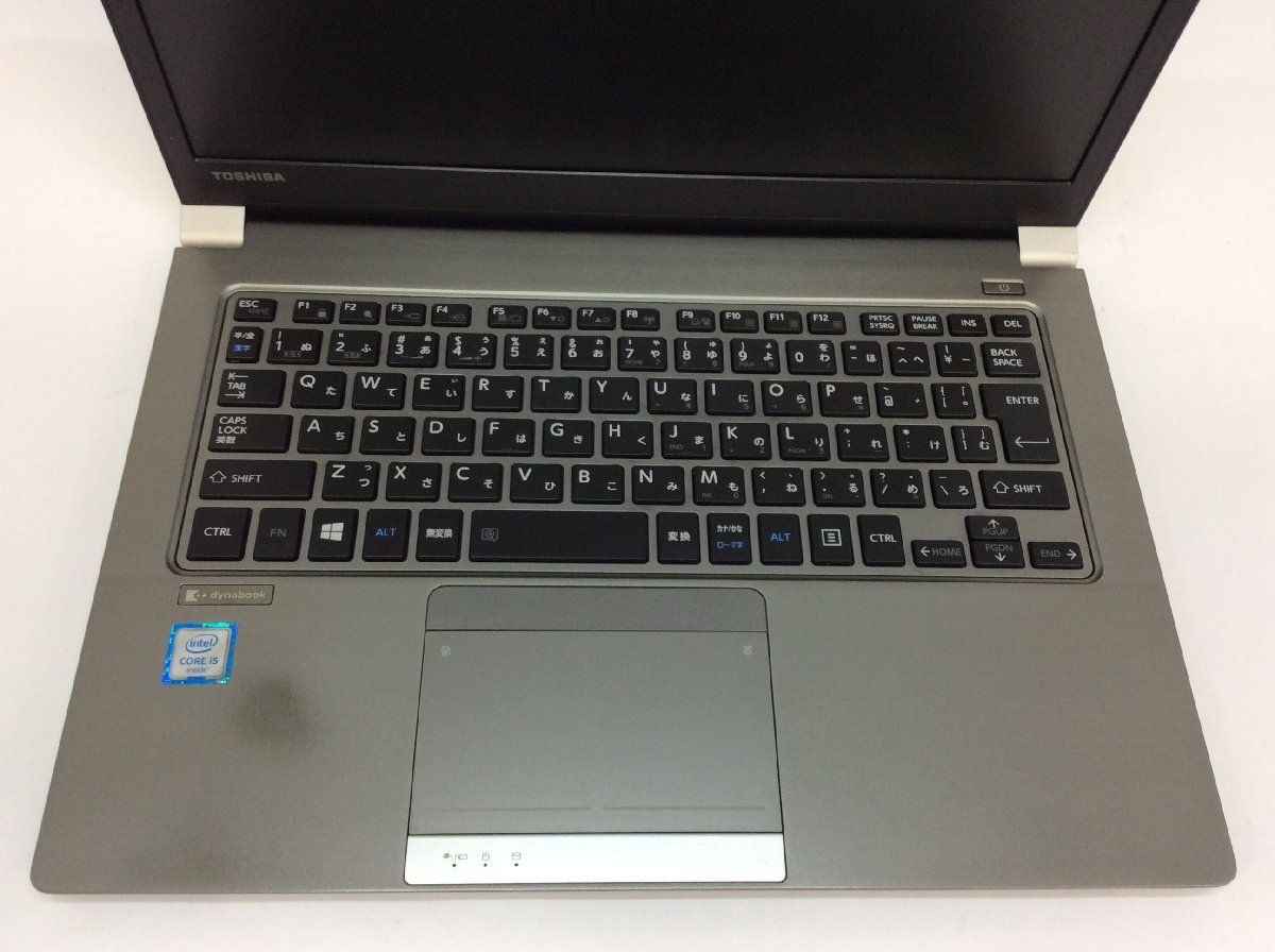 ジャンク/ TOSHIBA dynabook R63/F PR63FBA244CAD81 Intel Core i5-6300U メモリ8.19GB SSD256.06GB 【G16720】_KBテカリ、パームレストに塗装はがれあり