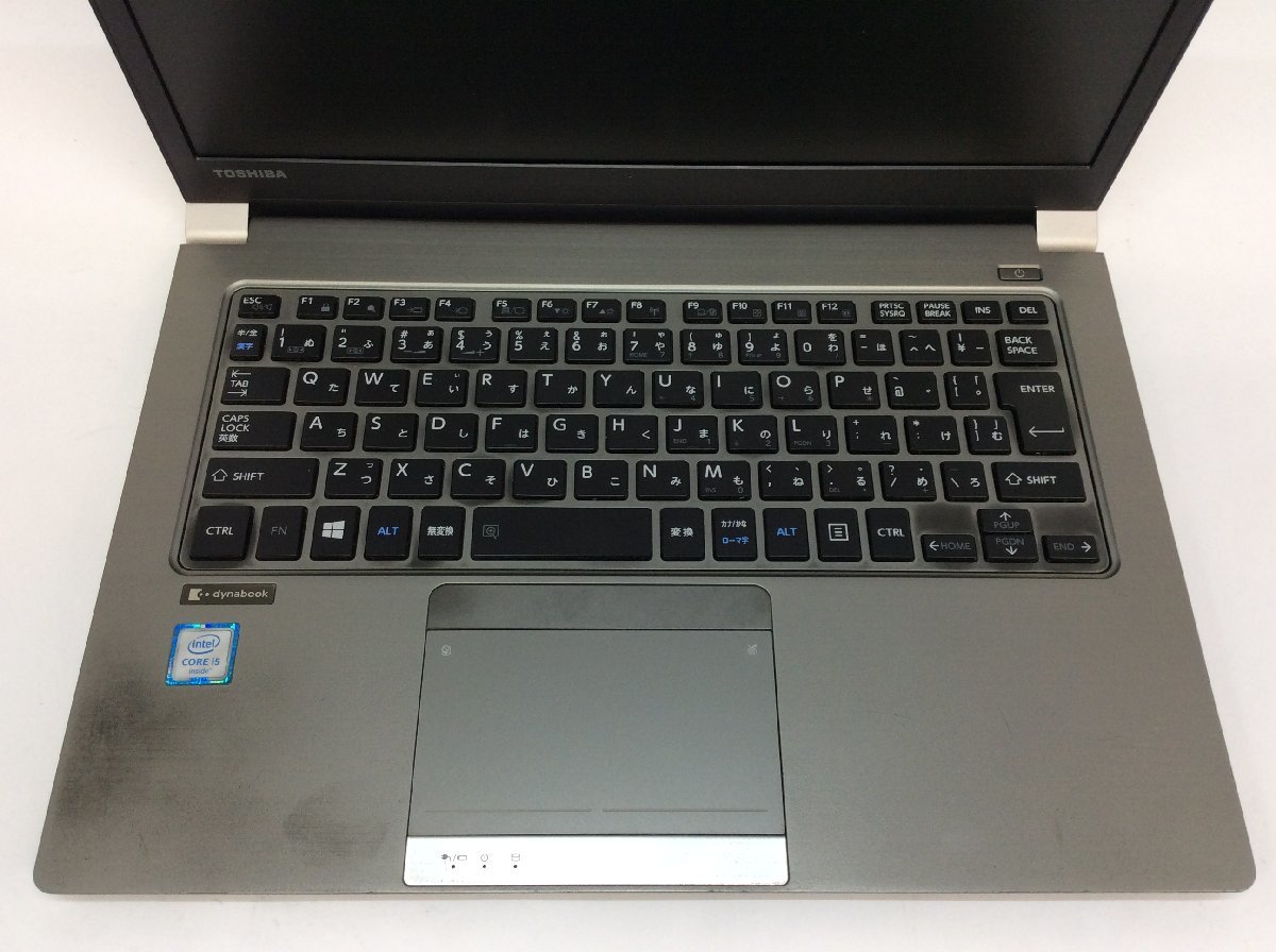 ジャンク/ TOSHIBA dynabook R63/G PR63GBA1337AD11 Intel Core i5-6300U メモリ4.1GB SSD128.03GB 【G16725】_KBテカリ、パームレストに塗装はがれあり