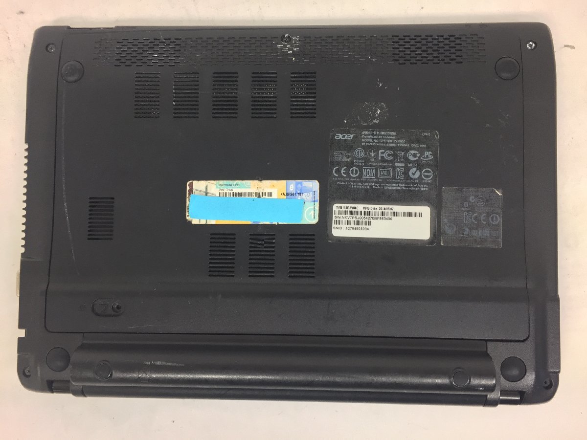 R ジャンク/ Acer TBM113E-W84C Celeron系 メモリ4GB ストレージ無し 【G08979】の画像6