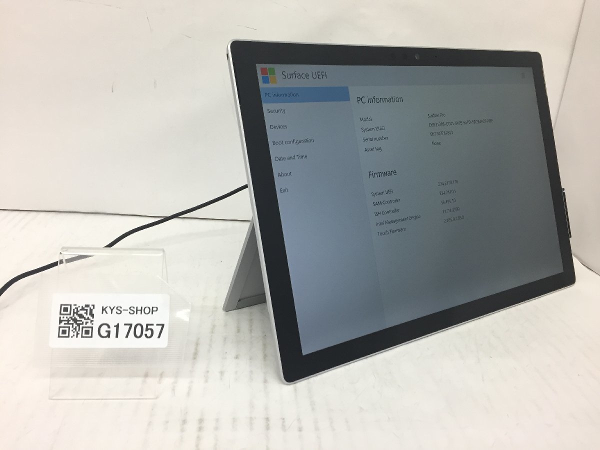 ジャンク/1円/Microsoft Surface Pro5 Model 1796/Core i5 7300U 2.60
