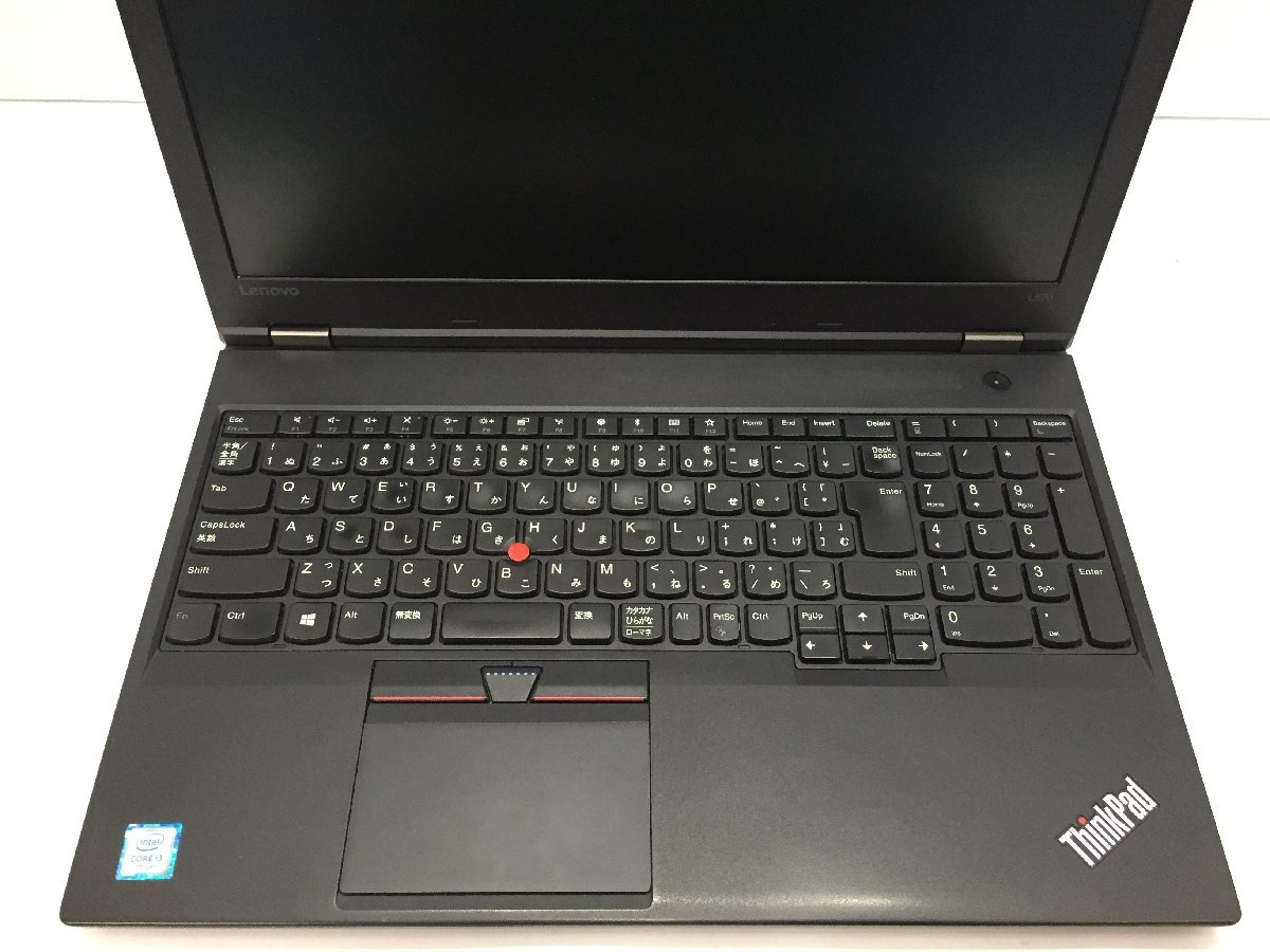 LENOVO 20J9A0FDJP ThinkPad L570 Intel Core i3-7100U メモリ4.1GB SSD128.03GB OS無し ACアダプター欠品【G18150】_キーボードにテカリがあります