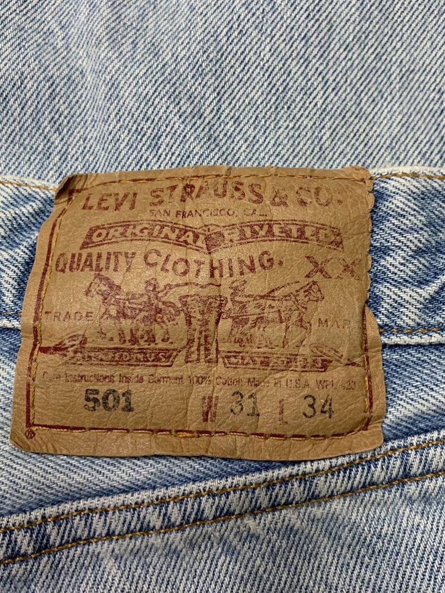 90's■levi's リーバイス501 サークルR ハイウェストジーンズ:W31 BORO☆BH-947_画像3