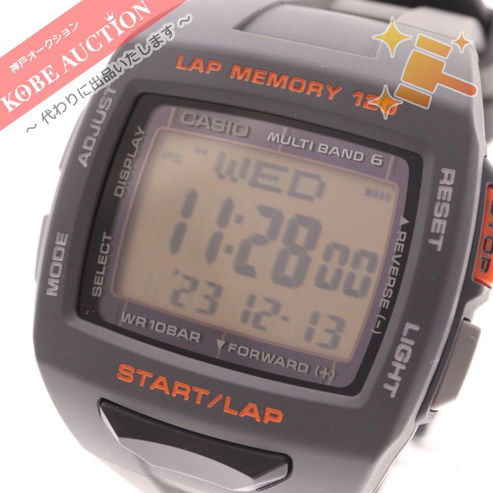 ■ カシオ 腕時計 STW-1000 ラップメモリー120 スポーツギア タフソーラー 重量約44g メンズ グレー 動作品 付属品付き_画像1