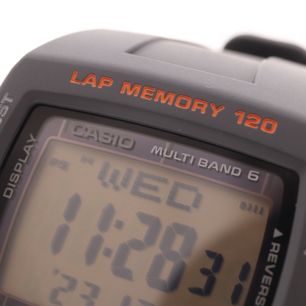 ■ カシオ 腕時計 STW-1000 ラップメモリー120 スポーツギア タフソーラー 重量約44g メンズ グレー 動作品 付属品付き_画像4