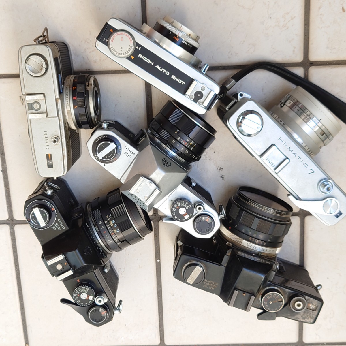 １円スタート　ジャンク機械カメラまとめ売り　金属カメラ OLYMPUS PENTAX MINOLTA　SPOT MATIC SRT101 TRIP コンパクトカメラ 一眼レフ　_画像7