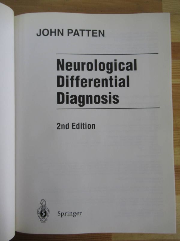 U58●【洋書】Neurological Differential Diagnosis 神経学的鑑別診断 2E JOHN PATTEN　ISBN 3540199373 医学書 ※表紙カバー欠品 230309_画像3