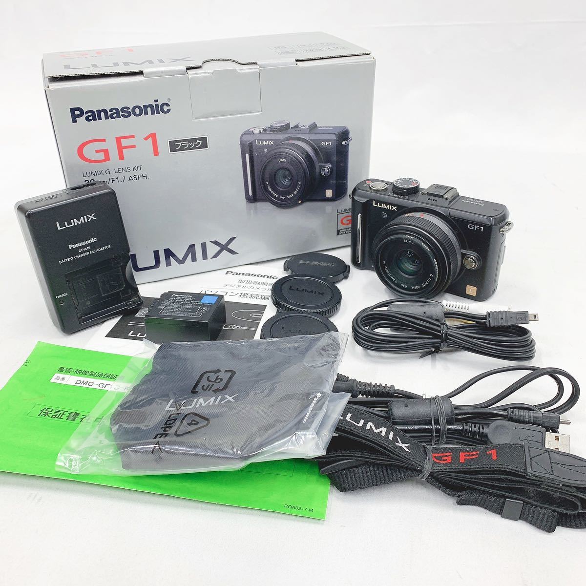 シャッターOK Panasonic パナソニック LUMIX GF1 ミラーレス一眼レフカメラ デジカメ 黒 付属品多数有り R阿1124☆_画像1