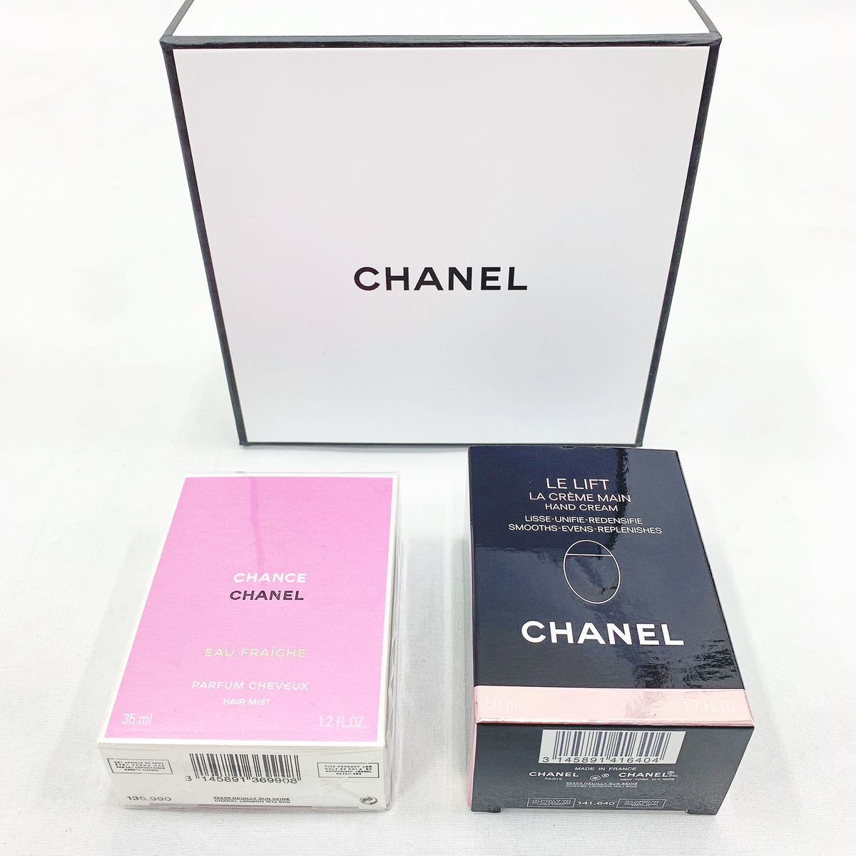 未使用品 CHANEL CHANCE チャンス オー タンドゥル ヘアミスト 35ml/ル リフト ラ クレームマン ハンドクリーム 50g 箱付き R店1214☆_画像1