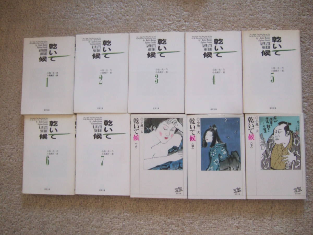 小島剛夕10冊「乾いて候 全7巻、小説「乾いて候 上・中・下」」●小池一夫●道草文庫/全巻初版_画像2