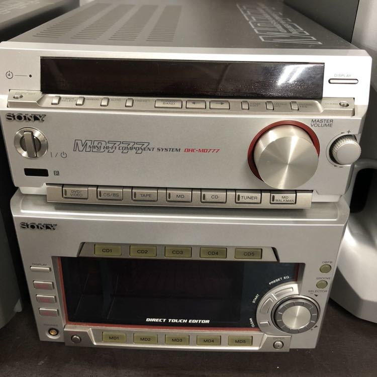  原文:F SONY DHC MD777 HMC - MD777 COMPACTDISC MINIDISC DECK STR - MD777 スピーカーシステム SS - MD777 ソニー コンポ 中古