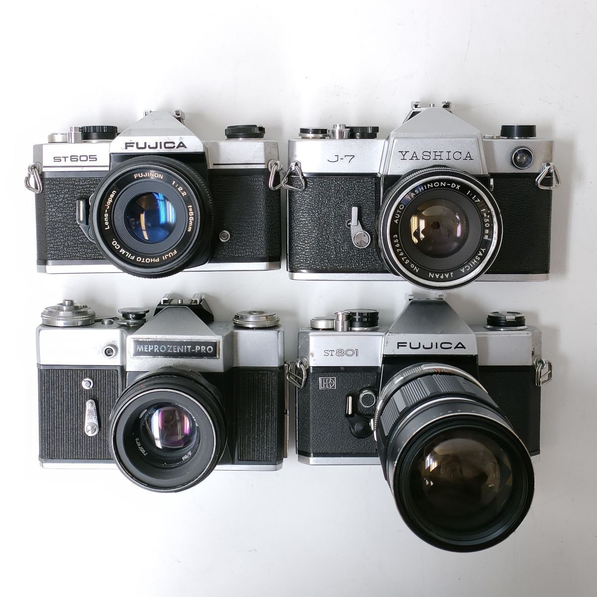 M42マウント Fujica ST801 , Yashica J-7 , Zenit Pro 他 MF一眼レフ 4点セット まとめ ●ジャンク品 [7952TMC]_画像1