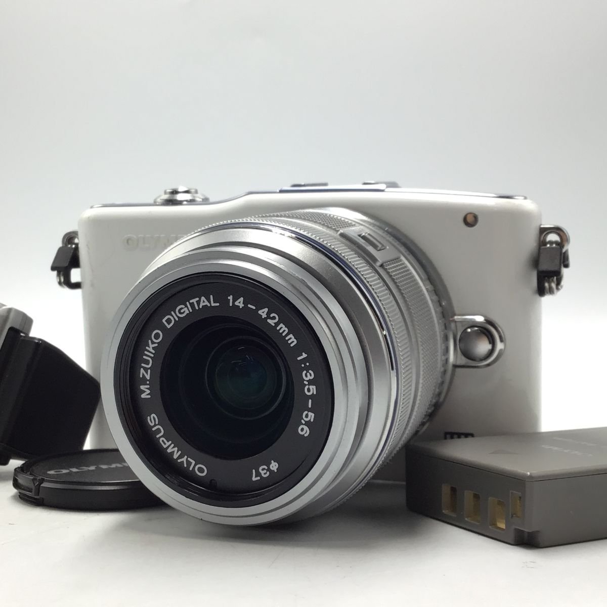 カメラ Olympus PEN Mini E-PM1 / M.ZUIKO DIGITAL 14-42mm F3.5-5.6 デジタル一眼レフ セット品 ジャンク品 [1373HJ]_画像1