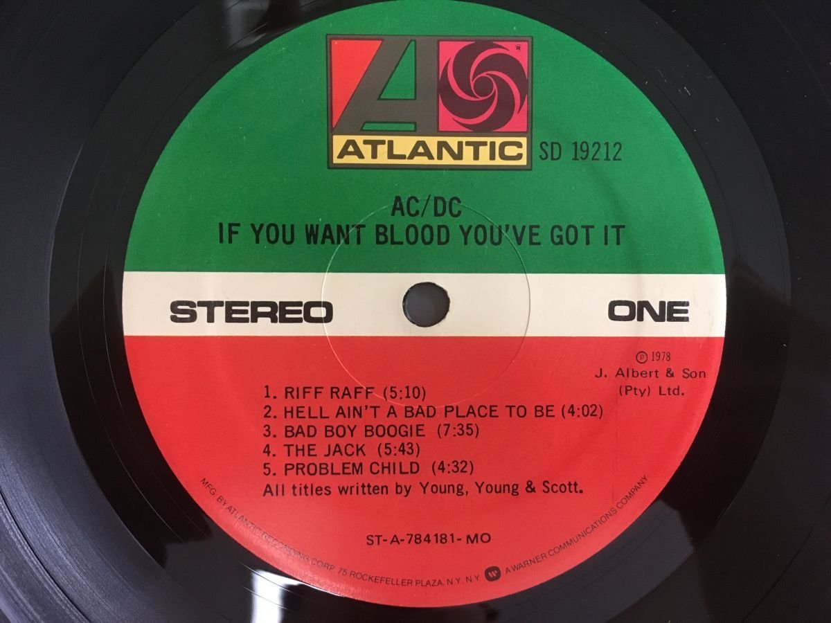 LP / AC/DC / IF YOU WANT BLOOD YOU'VE GOT IT / US盤 [9191RQ]_画像3