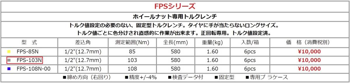 ホイールナット専用トルクレンチ 103Nm マタタキトヨ_画像3