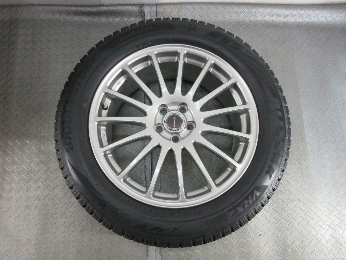 ■中古タイヤホイール■　BRIDGESTONE ECOFORME 18インチ 7.5J +53 5H 100 BRIDGESTONE VRX2 225/55R18 98Q ST 激安 送料無料 K57_5H100