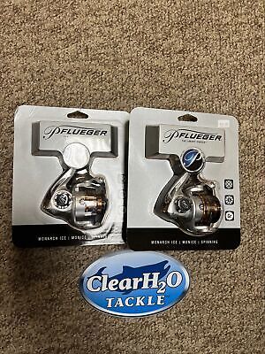 高品質の人気 PFLUEGER MONARCH ICE FISHING SPINNING REEL 2 PACK 海外 即決