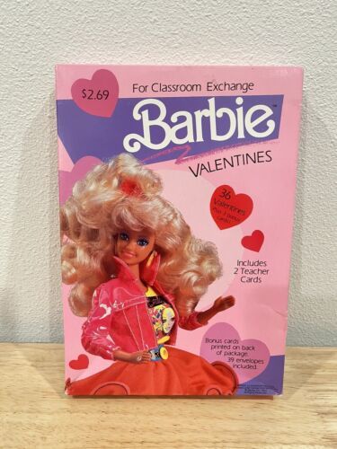 日本価格 Barbie 36 Valentines Cards 1991 W/ 3 Bonus Cards 海外 即決