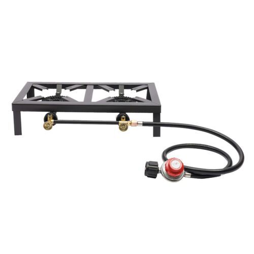 Propane Stove 2 Burner Gas Outdoor Portable Camping bbq high pressure  regulator