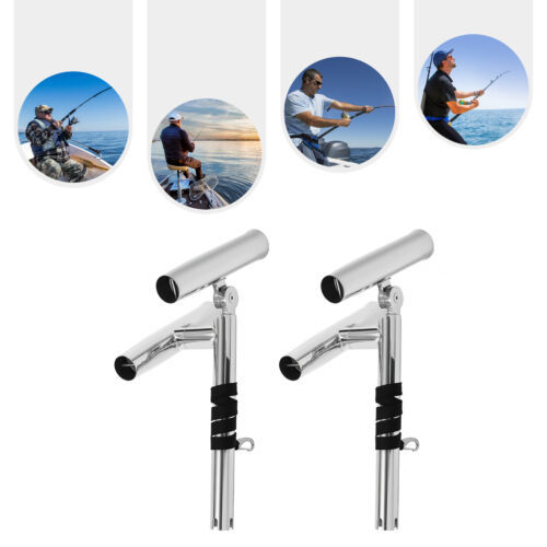 日本最級 2X Outrigger Marine Boat Fishing Rod Holder Stainless Steel Plug-in Rod  Pod 海外 即決