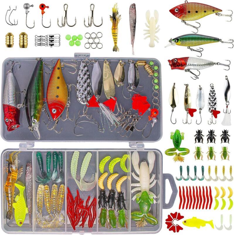 おすすめ Fishing Lures Temu Salmon Lures Fishing Bass Kit Kit for - Freshwater  for Bait Perfect Tackle