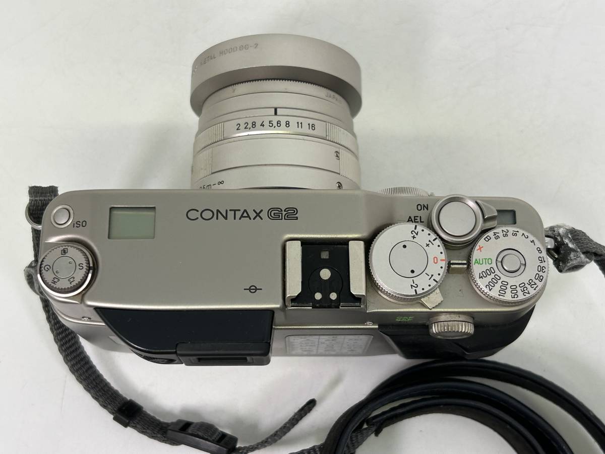 F0511-258 2377【1円スタート】 カメラレンズ　コンタックス　CONTAX G2　Carl Zeiss　Planar　2/45　ストロボ付き_画像3