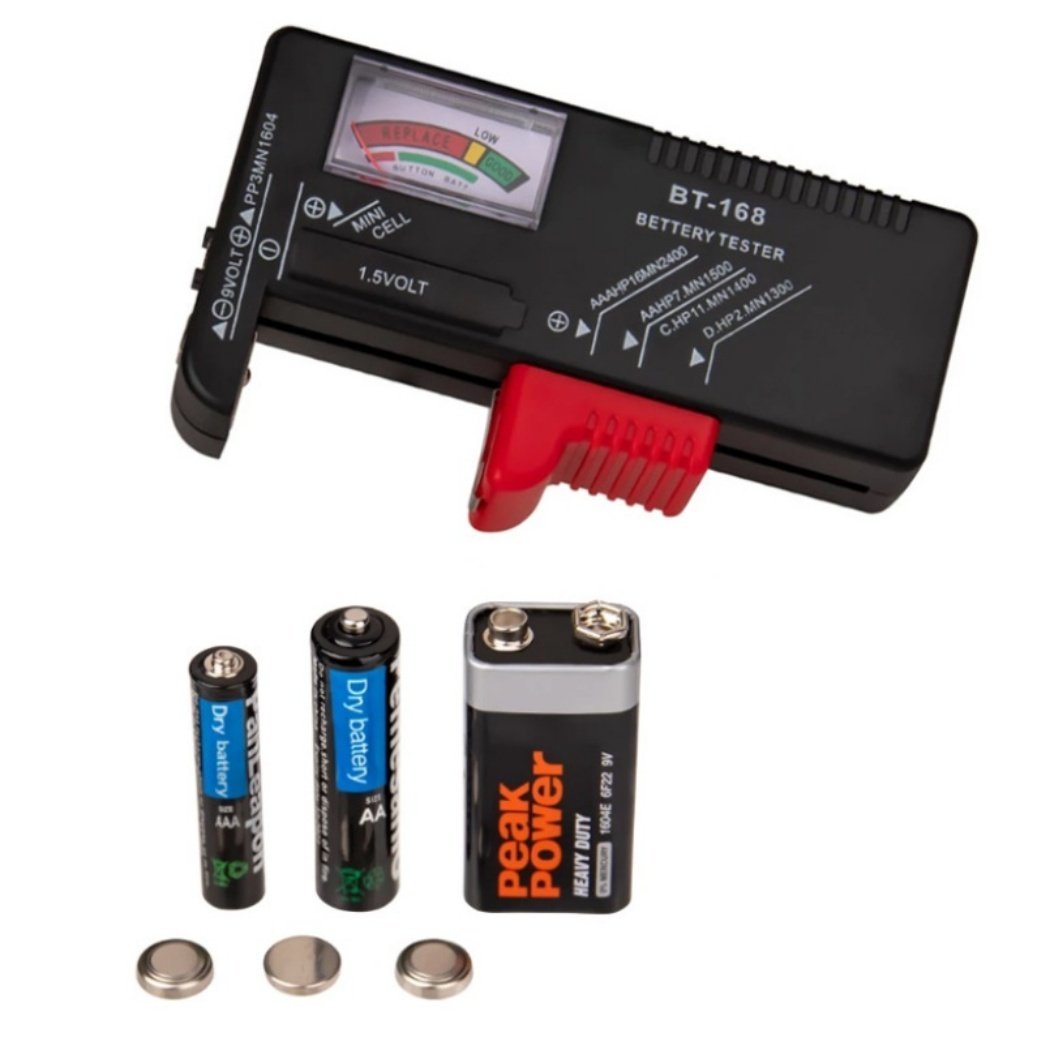 小型 バッテリー チェッカー 乾電池 バッテリーテスター 電池 残量 測定器 計測 アナログ ボタン電池 9V チェック_画像4