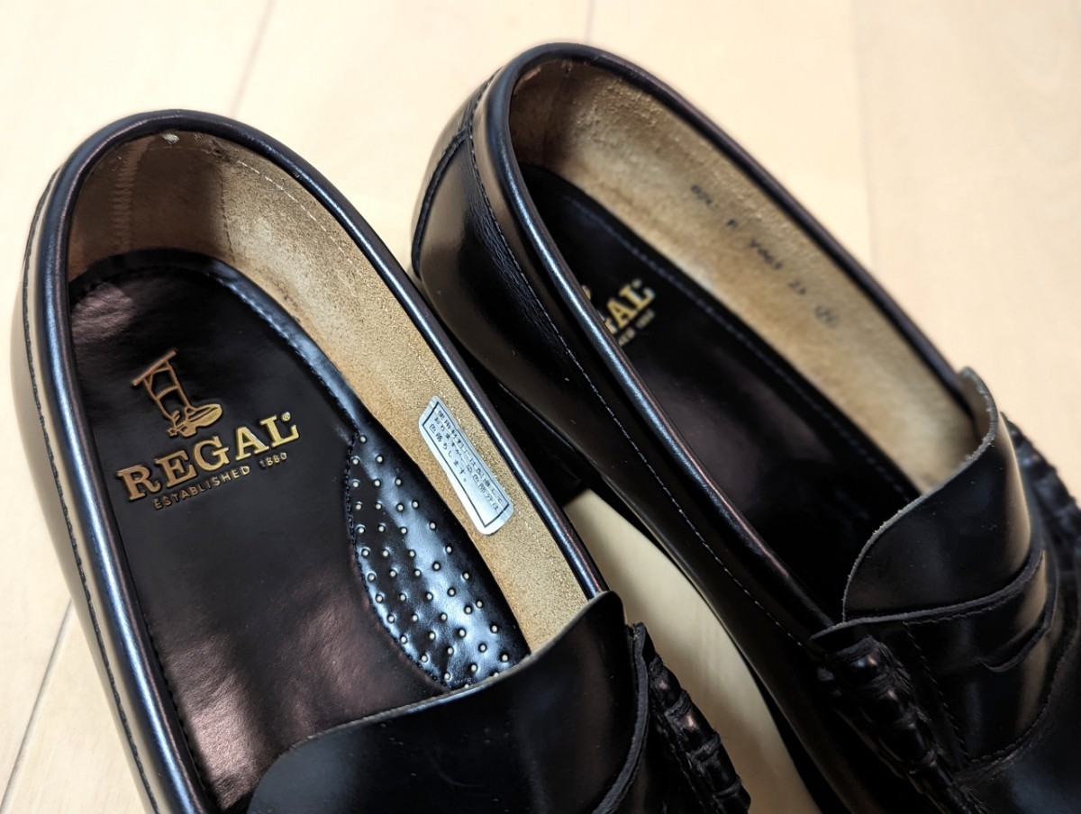 REGAL リーガル コインローファー ビーフロール Y065 黒 ブラック 25.0cm　革靴 ビジネスシューズ カジュアル メンズ_画像8