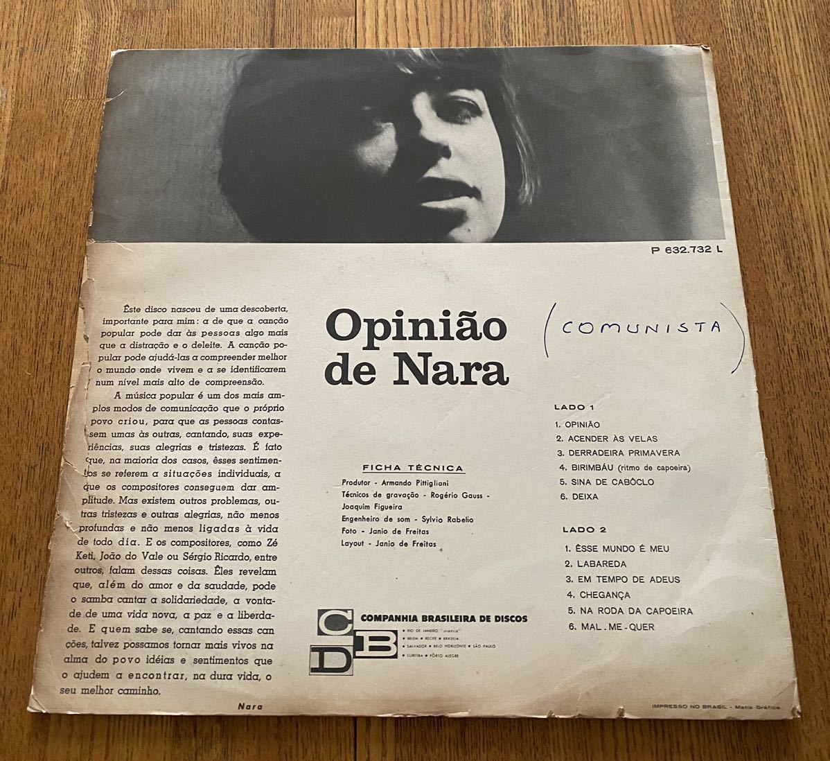 ボサノヴァとの決別を告げる革新的傑作セカンド/‘64伯Philips原盤/ Nara Leao [Opiniao De Nara]/Jazz/Samba/Bossa Nova/人気名盤/希少盤の画像3