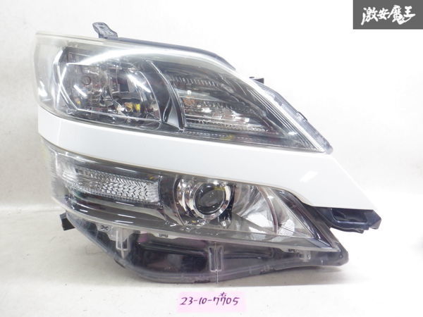 トヨタ純正 ANH20W ANH25W ヴェルファイア 前期 HID ヘッドライト AFS 右 右側 運転席側 カバー付き ホワイトパール ICHIKOH 58-24 棚2J25_画像1